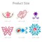 Wrapables Crystal Rhinestone Gem Stickers, Bling Jewel Adhesives for DIY Arts & Crafts, Smartphones, Water Bottles, Sunglass Cases (Set of 6)